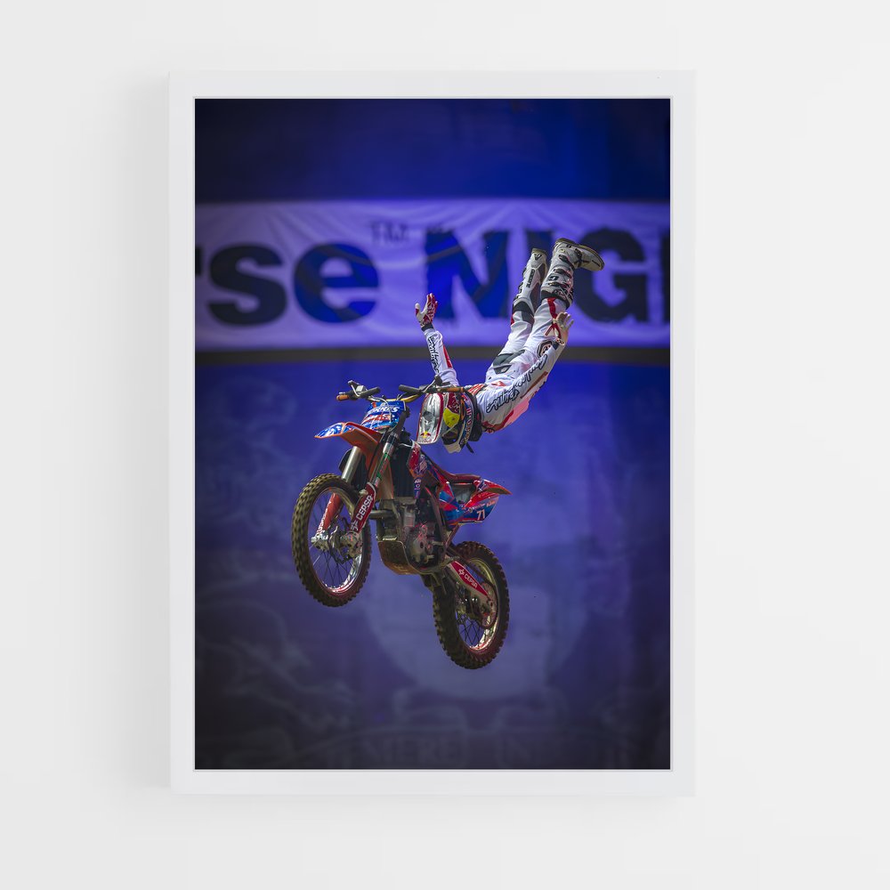 Poster Trickster en Action – affiche Motocross freestyle (vue 3)